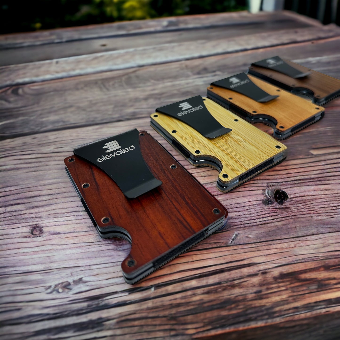 Elevated Wallet - Redwood Grain