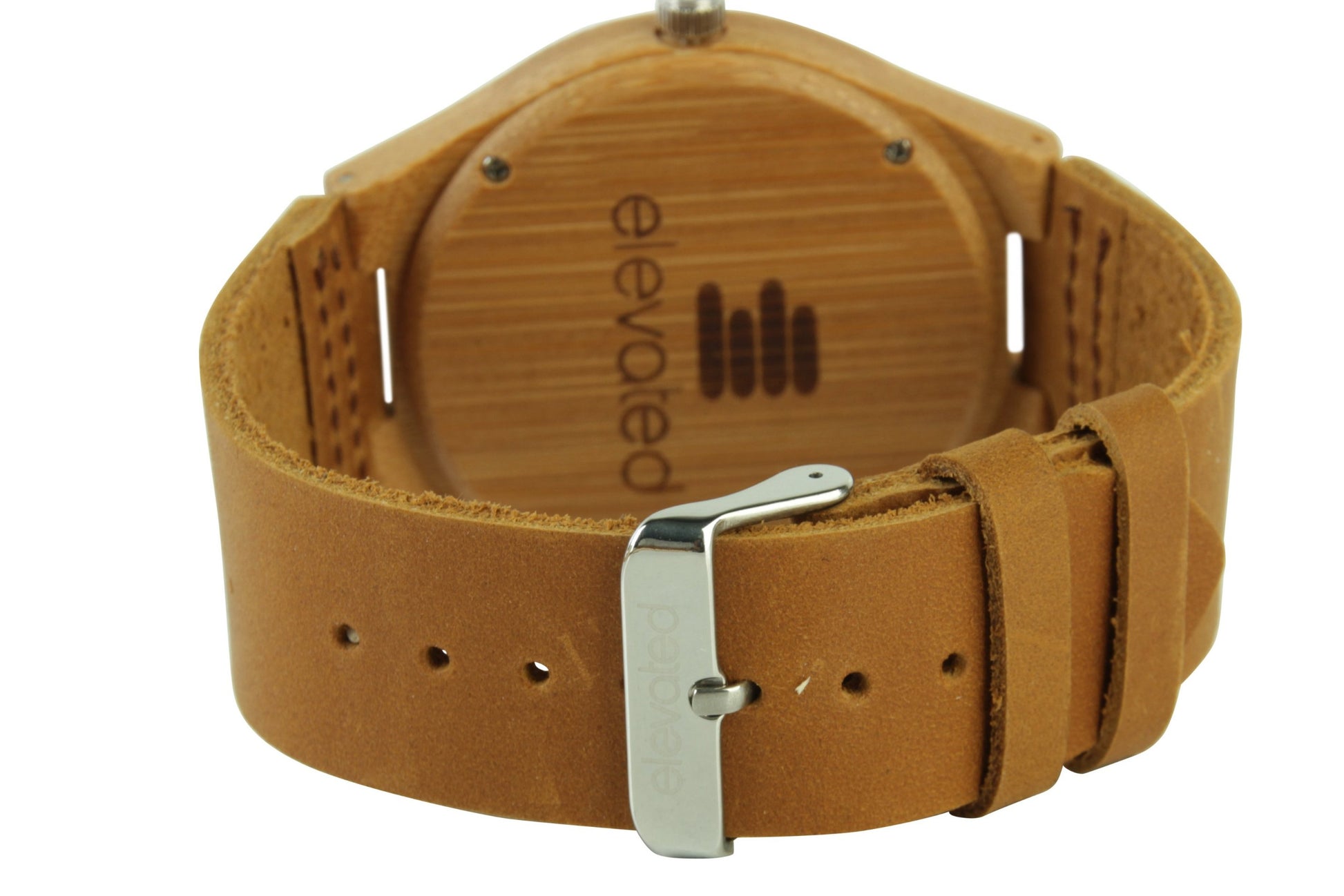 ABC BAMBOO WATCH LEATHER STRAP ELEVATED SHADES
