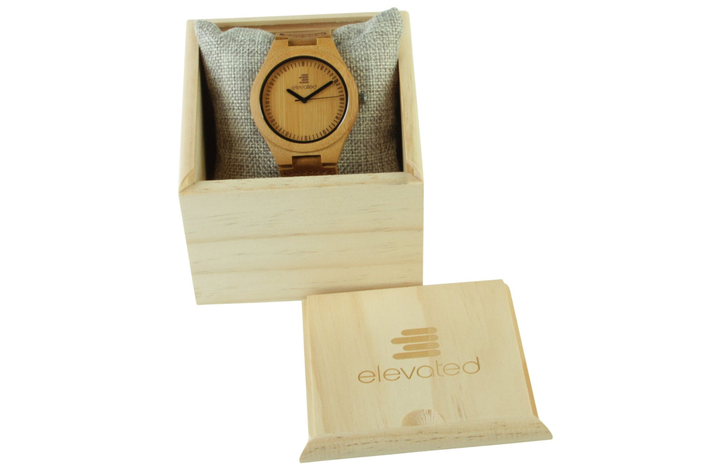 ABC | Bamboo watch with leather strap