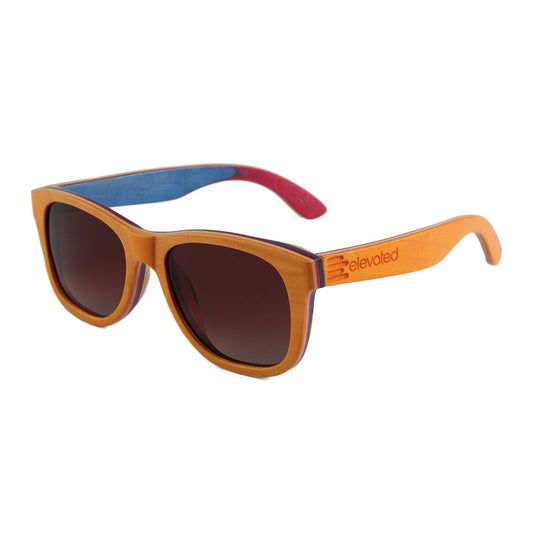 Elevated Shades - Ocean Sunrise - Polarized Black Lenses - FLOATS in water!
