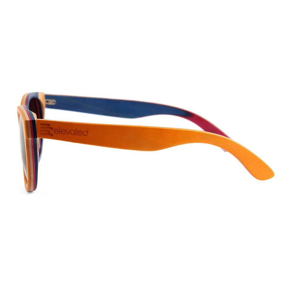 Elevated Shades - Ocean Sunrise - Polarized Black Lenses - FLOATS in water!